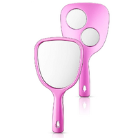 Double Sided Hand Held Mirror - Pink