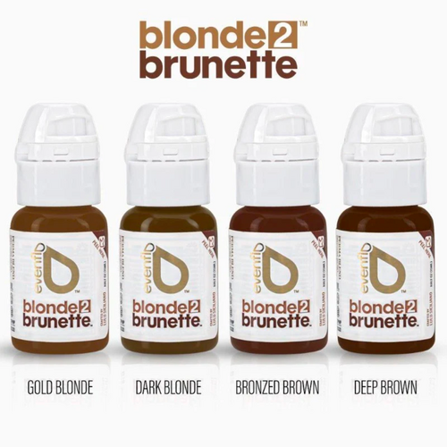 Evenflo Brow Pigments - Blonde 2 Brunette Set (4 x 15ml) *NO BOX*